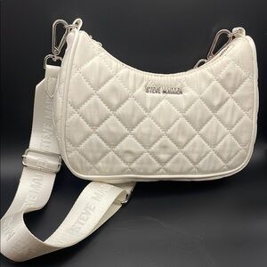 Steve Madden Ivory Quilted Shoulder Bag